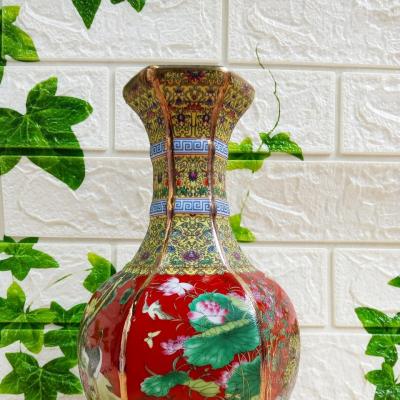 BÌNH LỤC GIÁC TỨ QUÝ MEN ĐỎ
